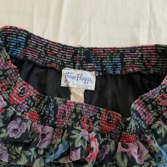Vintage Three Flaggs Floral Maxi Skirt - Picture 5 of 9